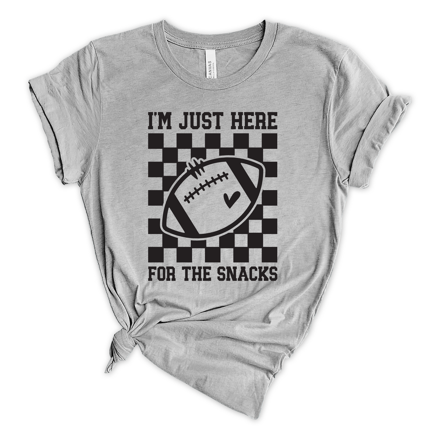 Here for the snacks checkered