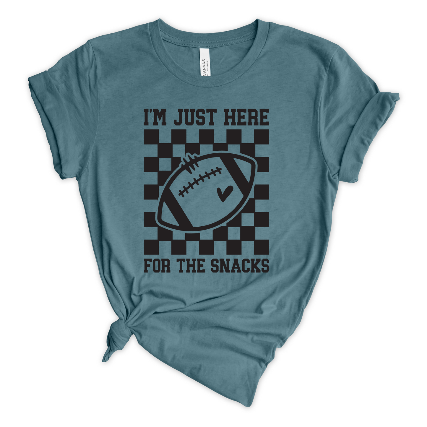 Here for the snacks checkered