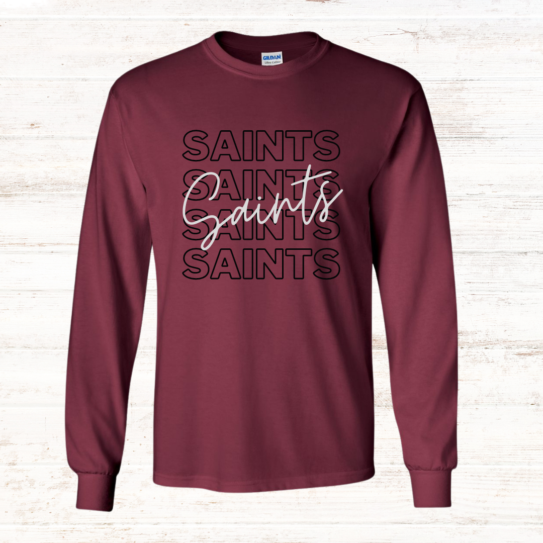 MD Saints Typography: Long sleeve