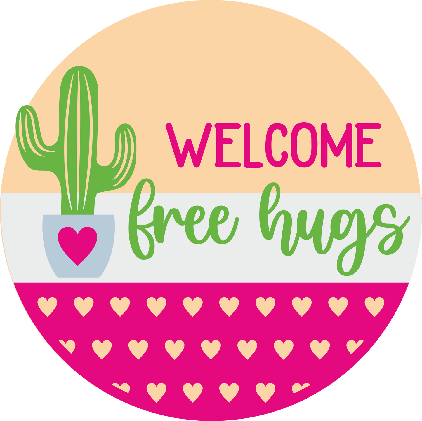 Free Hugs Cactus Door Sign